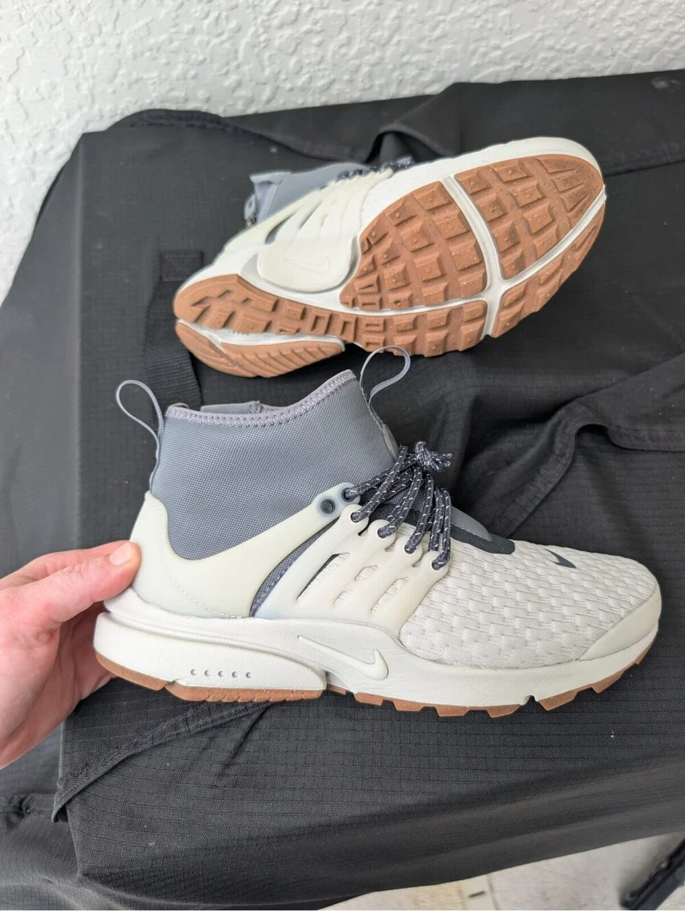 Nike Air Presto Mid Utility Women's Size 8 Light Bone Off White Silver Gorpcore